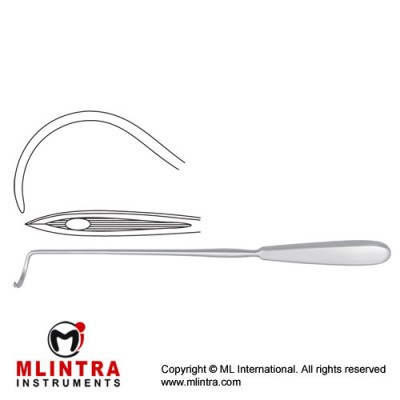 Deschamps Ligature Needle Sharp for Right Hand Stainless Steel, 27 cm - 10 3/4"